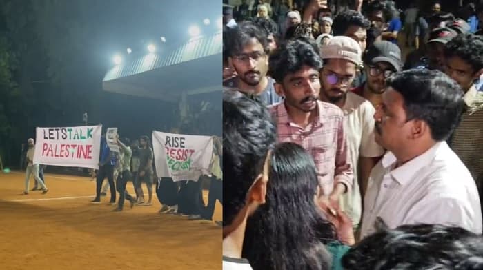 پانڈیچیری یونیورسٹی میں فلسطین کی حمایت میں بینر لہرانے پر فٹبال ٹورنامنٹ  کو روک دیا گیا