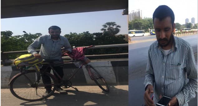 اپنے والد کی آخری خواہش کی تکمیل کے لیے بیٹا ممبئی سے راجوری کے لیے سائیکل پر روانہ