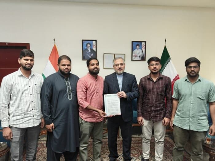 ایس آئی او تلنگانہ نے ایرانی قونصل جنرل سے ملاقات کی، ایرانی عوام کے ساتھ یکجہتی کا اظہار